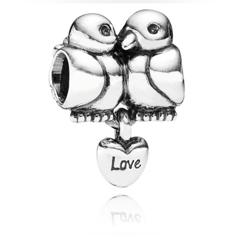 Pandora Silver Love Birds Dangle Charm
